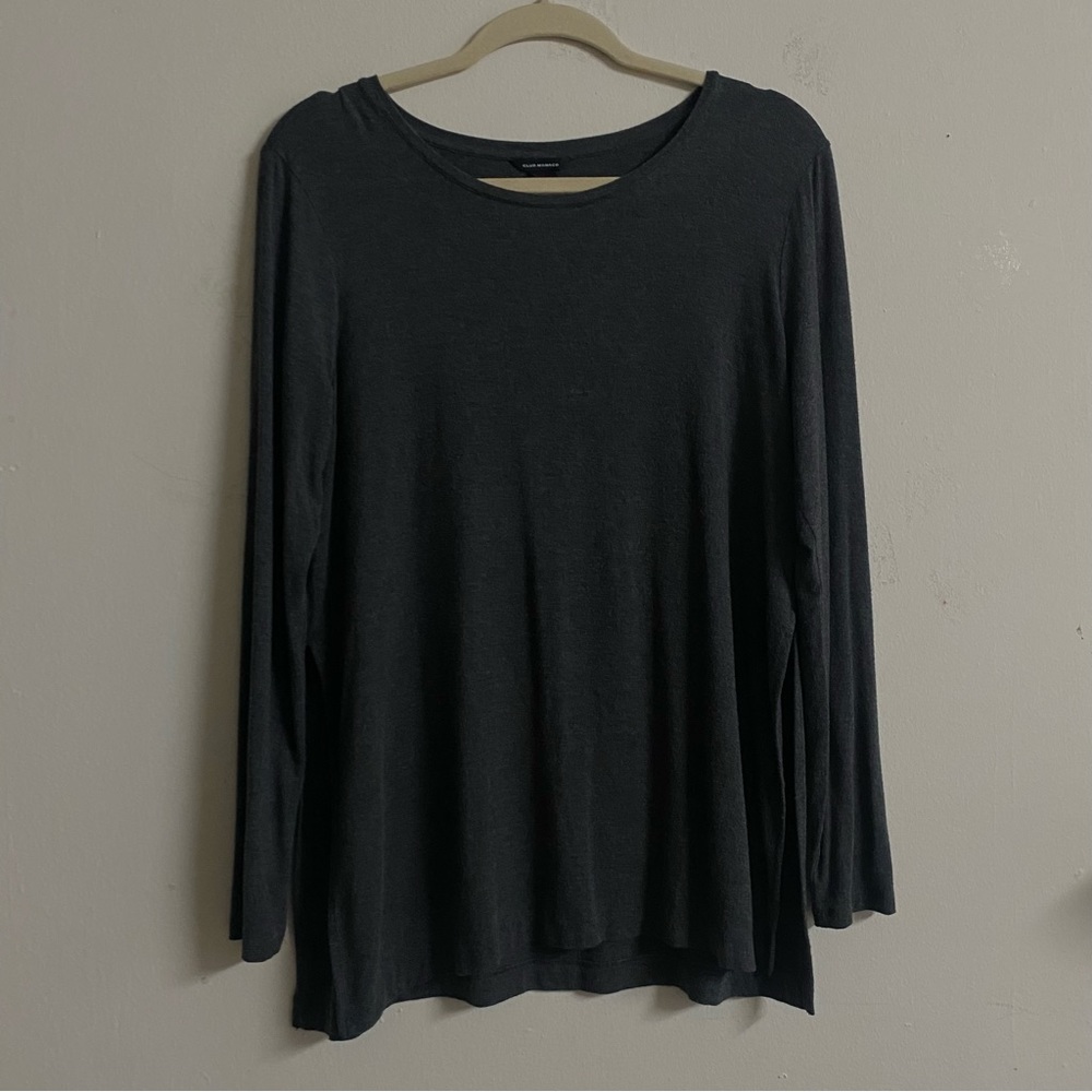 Club Monaco Side Slit Long sleeve Top